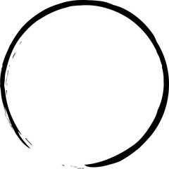 Circle frames brush strokes element