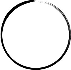 Circle frames brush strokes element