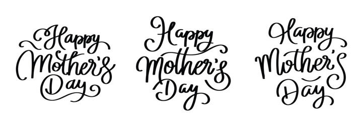 Happy Mother's Day Vintage Lettering Typography