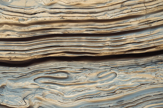 Horizontal sedimentary rock layers