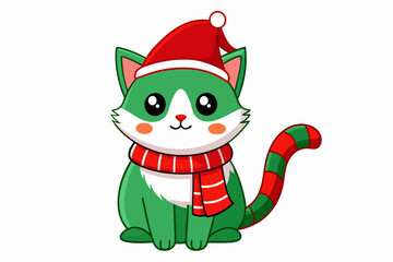 Adorable Christmas Cat Vector Graphics for Holiday Design Projects – Ideal for Logos, Illustrations, Gift Tags, and Unique Seasonal Branding to Add Festive Cheer to Your Creative Work