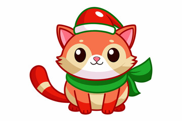 Adorable Christmas Cat Vector Graphics for Holiday Design Projects – Ideal for Logos, Illustrations, Gift Tags, and Unique Seasonal Branding to Add Festive Cheer to Your Creative Work