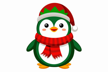 Adorable Christmas Penguin Vector Graphics for Holiday Design Projects Ideal for Greeting Cards, Logos, Illustrations, Gift Tags, and Unique Seasonal Branding to Spread Festive Joy and Cheer