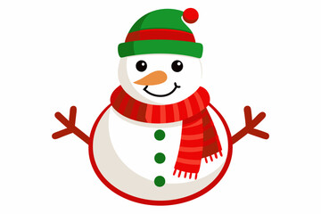Charming Christmas Snowman Vector Graphics for Holiday Design Projects Ideal for Greeting Cards, Logos, Illustrations, Gift Tags, and Unique Seasonal Branding to Spread Festive Cheer