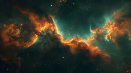 Fototapeta premium An ethereal emission nebula that spans across the cosmic canvas like a river of light