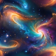 Serene Expanse of Stars and Galaxies Celestial Majesty Beauty