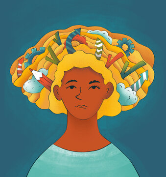 Concept of overwhelmed from tasks and problems