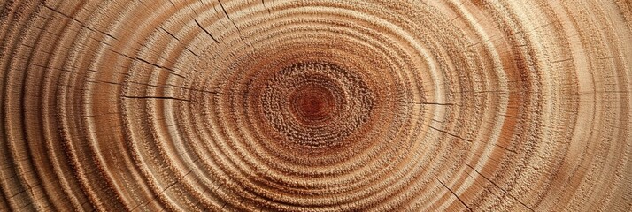 Fototapeta premium Tree Rings: Close-up View of a Cut Tree Trunk