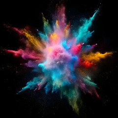 freeze motion of colored dust explosion isolated