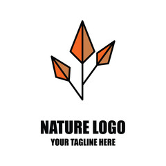 Obraz premium Simple elegant nature logo design