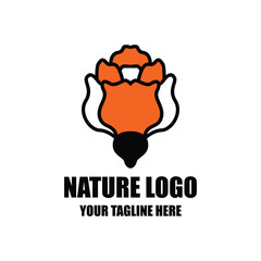 Simple elegant nature logo design
