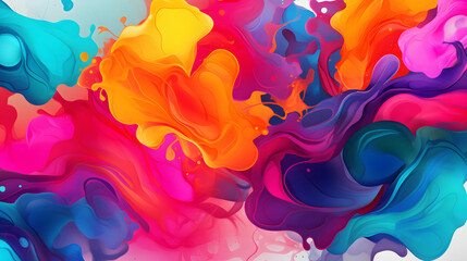 Beautiful wallpaper HD splash watercolor multicolor blue pink, pastel color, abstract texture colorful. Colorfull background watercolor. lettering background. Rainbow color, sky and brush strokes, 