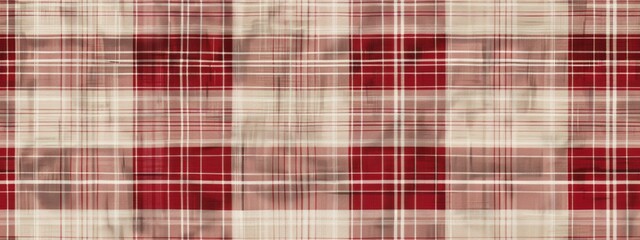 Fototapeta premium Classic red checkered print, matte, flat.