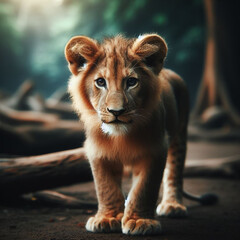 Naklejka premium portrait of a lion