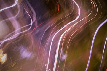 Vibrant Light Trails in Motion