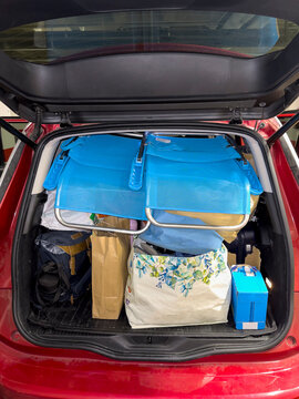 Car trunk full for vacation