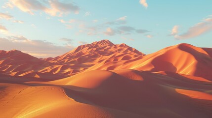 illustration of desert dunes on a sunny afternoon