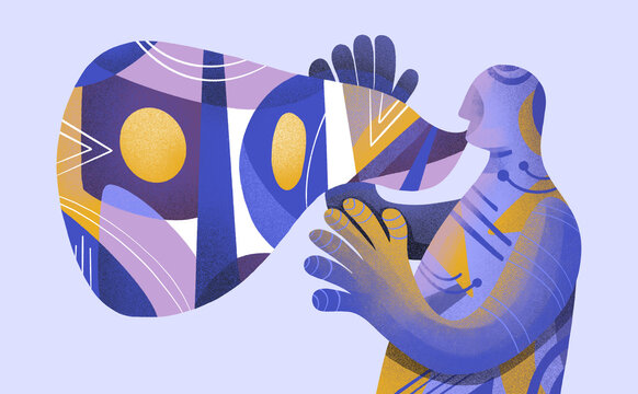 Art concept of artificial intelligence representation