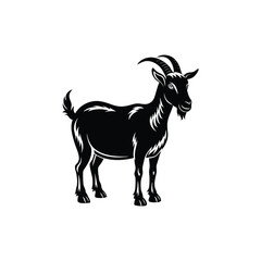 Creative Goat Silhouette Vector Art
