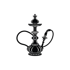 Creative Hookah Silhouette Vector Art

