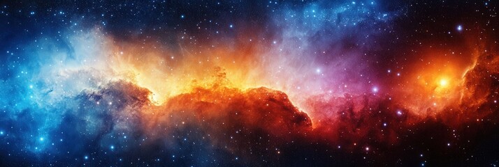 Fototapeta premium Cosmic Nebula: A Stellar Tapestry