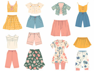 a close up of a bunch of different types of clothing