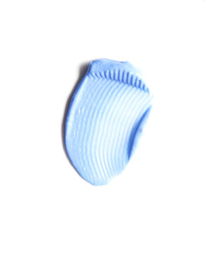 Blue Cream Swirl on White Background