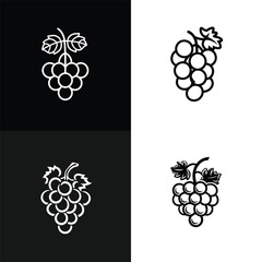 Grape logo design vector illustration
