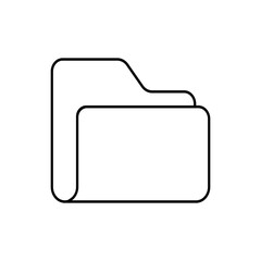 Folder Icon. Data, Storage. Archive  Symbol. Applied for Design, Presentation, Website or Apps Elements - Vector.    