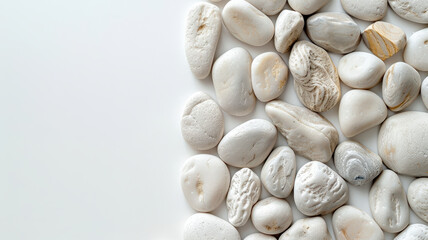 Artistic White Pebbles Arrangement