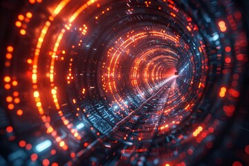 abstract background with glowing circles