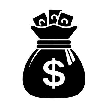 recommend clip art: Sack of money or bag of dollar icon and vector illustration