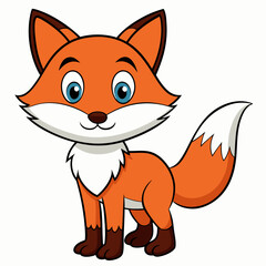 Obraz premium fox standing art vector