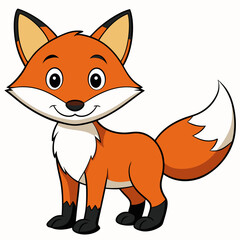 Obraz premium fox standing art vector