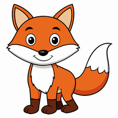 Fototapeta premium fox standing art vector