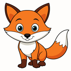 Fototapeta premium fox standing art vector