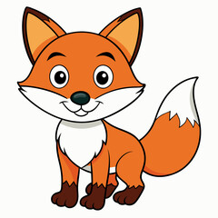 fox standing art vector