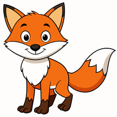 fox standing art vector