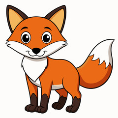 Fototapeta premium fox standing art vector