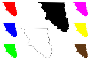 Holt County, Missouri (U.S. county, United States of America, USA, U.S., US) map vector illustration, scribble sketch Holt map