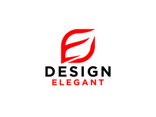 Abstract Initial Letter E Logo. Circle Shape Mono Line isolated on White Background. Usable for Business and Branding Logos.