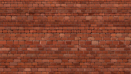 Naklejka premium A classic red brick wall texture for a 2D platformer game, with subtle variations in brick color and mortar lines, game asset 
