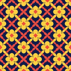 seamless pattern of geometric quatrefoil patterns