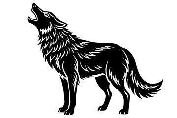 Wolf Howling  art vector