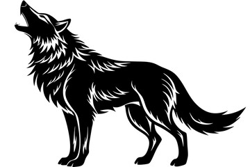 Wolf Howling  art vector