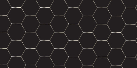 Obraz premium Abstract black hexagonal geometric hexagon polygonal pattern background. seamless bright black web cell and triangle abstract honeycomb background. black and gray backdrop wallpaper.