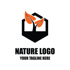 Nature logo minimalist isolated symbol design
