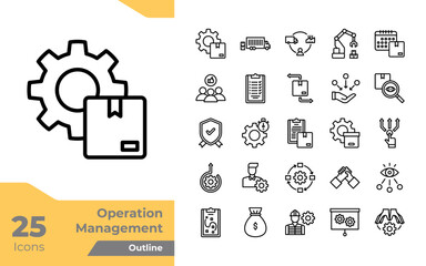 Operation Management Outline Icons