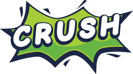 Cartoon burst conveying the feeling of having a crush on someone