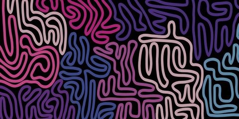 Repeat pattern of abstract wave topographic line contour map. Darktheme illustration suitable for prints.